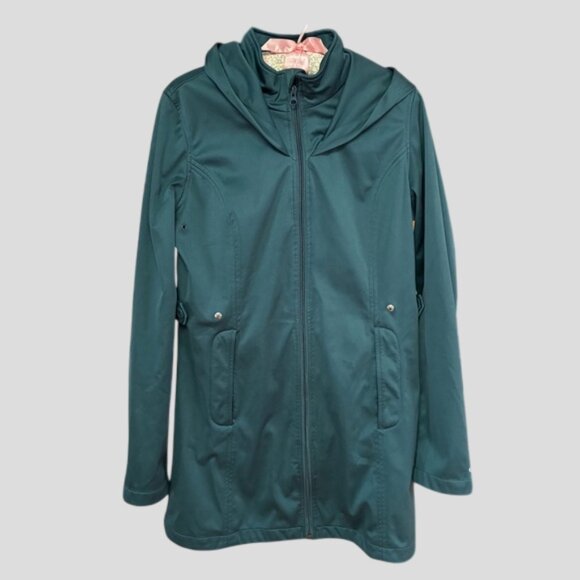 Ogio Teal Soft Shell Long Hooded Jacket - Picture 3 of 16